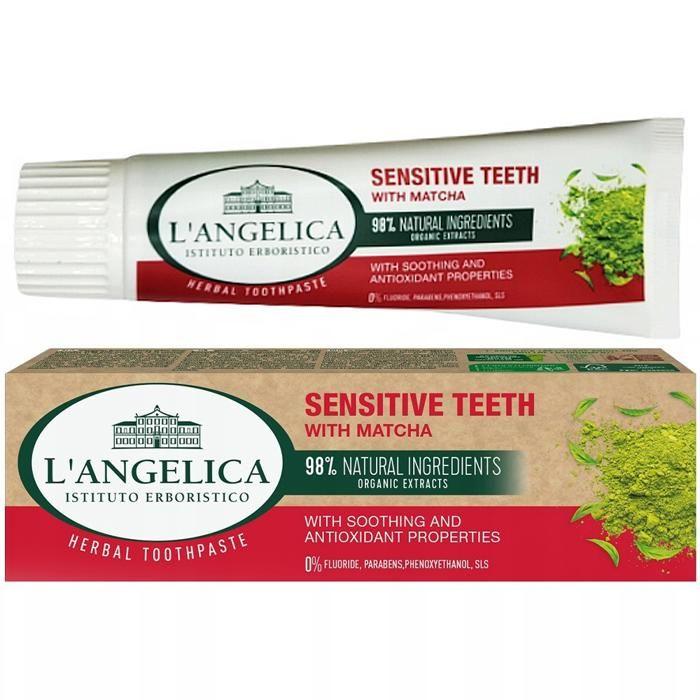 L ANGELICA Fil dentaire pour dents sensibles au Matcha 75ml