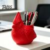 Carino Accessorio da Scrivania Uccellino Rosso Stampato in 3D Portapenne, Portapenne Animale Ecologico Portariviste, Organizer per Matite, Pennelli da Trucco,