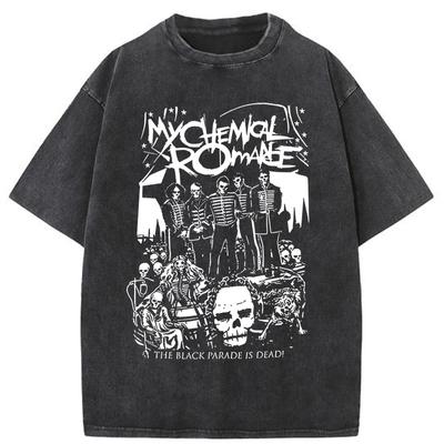 Léto My Chemical Romance Mcr Pánské tričko Mrtví Black Parade Punk Emo Rock Módní top Oversized tričko Oblečení