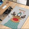Custom Name Christmas reindeer Printed Carpet, for Office Chair Living Room Bedroom Kitchen Room Decor Gifts.