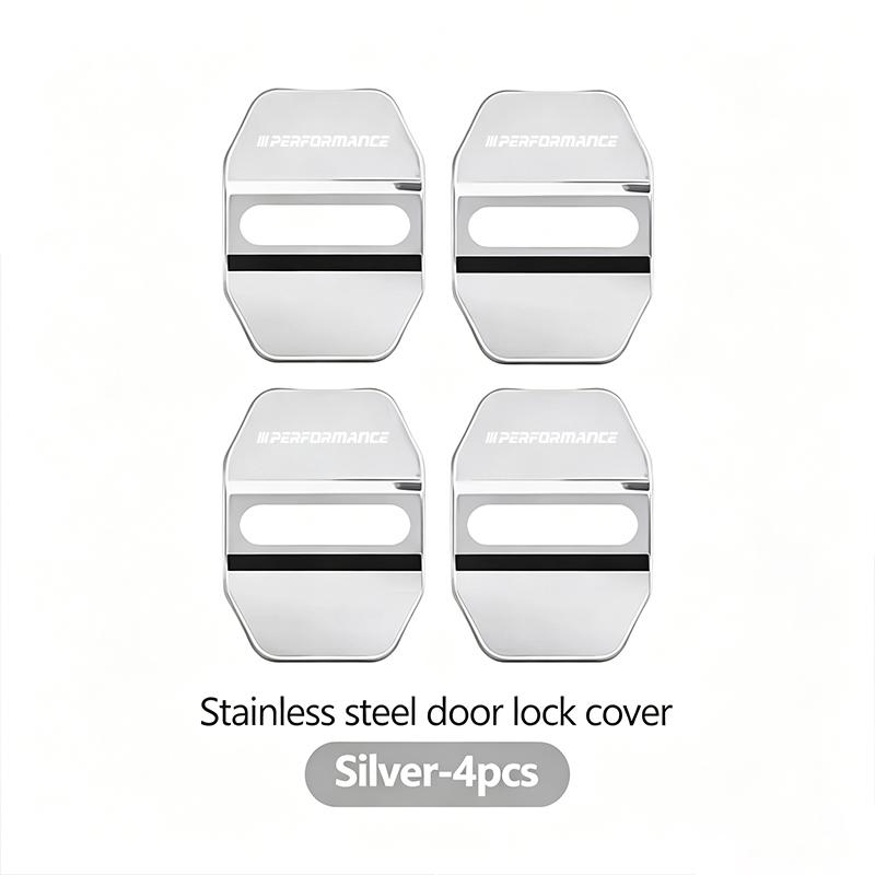 FA54Pcs Zinc Alloy  Car Door Lock Buckle Protection Cover Anti-Collision Shock Absorbing Cushion Stickers For BMW G80 G06 G07 G42 G