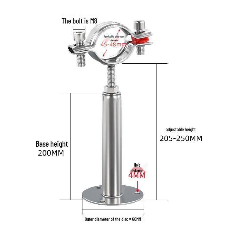 Stainless Steel Pipe Fixing Bracket Clamp for Gas and Water Pipes