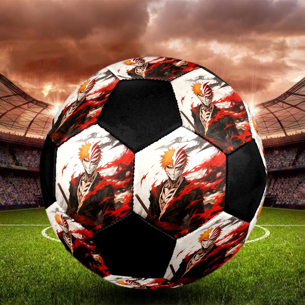 Soccer Ball Colorful Machine Stitched PVC Size 5 Team Training Competition Ready Durable High-Bounce Cool Sports Gift