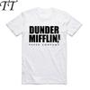 2019 S-XXX Men Women Print The Office TV Show Dunder Mifflin Paper White T-shirt Short Sleeve O-Neck Harajuku Streetwear Tshirt