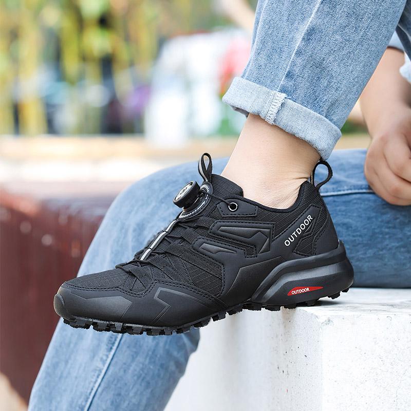 Men Women Cycling Shoes Zapatillas Ciclismo Mtb Bike Riding Shoes Motorcycle Shoes Waterproof Bicycle Shoes Hiking Sneaker Black