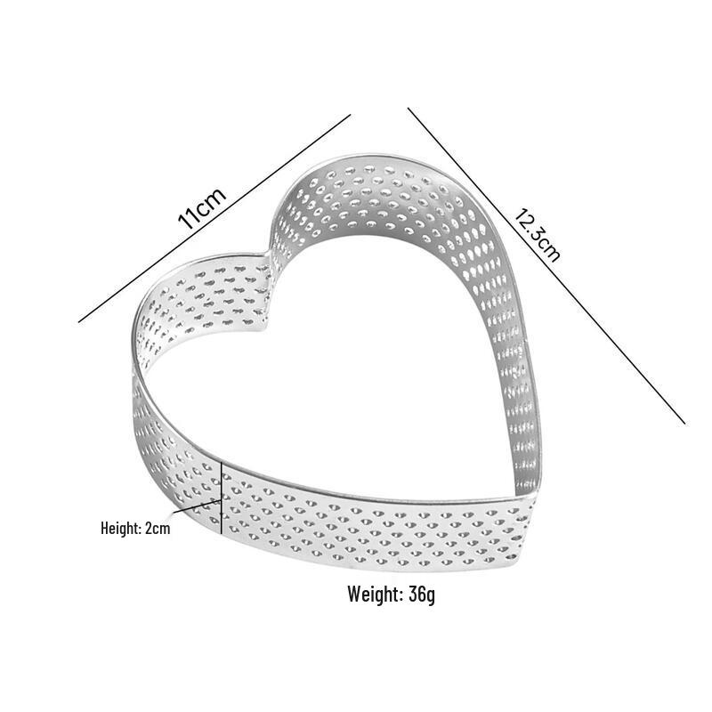 MDNG Perforated Heart Tart Ring Set