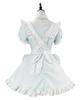 [CR ROLECOS] Light Blue Maid Costume, Nurse Costume, Plus Size, Cute Maid Uniform, Halloween Costume, Women's, Maid Cosplay, Cute, Landmine Style, Caf