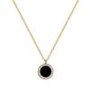 Round Agate Temperament Personality Minimalist Furnace Real Gold Necklace Female Collarbone Chain