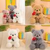 Cute Cartoon Rose Teddy Bear Plush Toy Doll Pillow Wholesale Factory Supplier