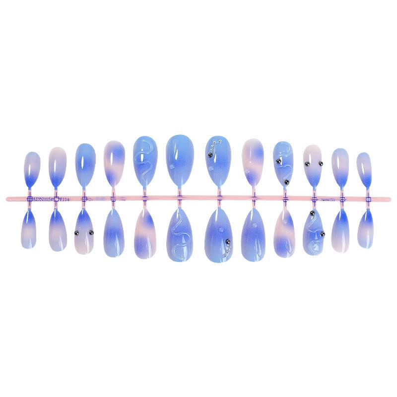 

Носимые мраморные полуручной работы точечные галочки накладные ногти - Съемный маникюр пресс-оны