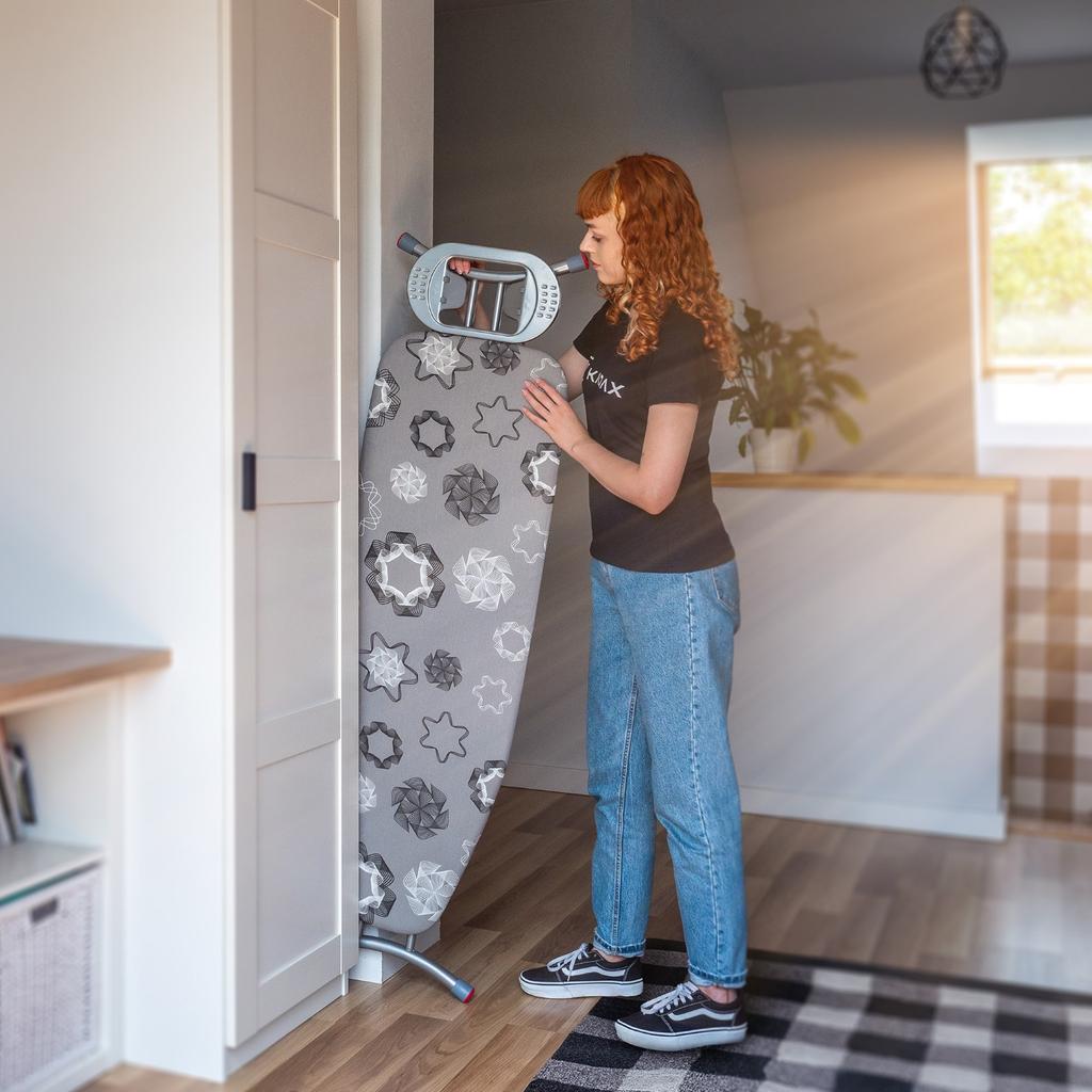 KADAX Ironing Board 120x38cm Wide Top Foldable Iron Holder