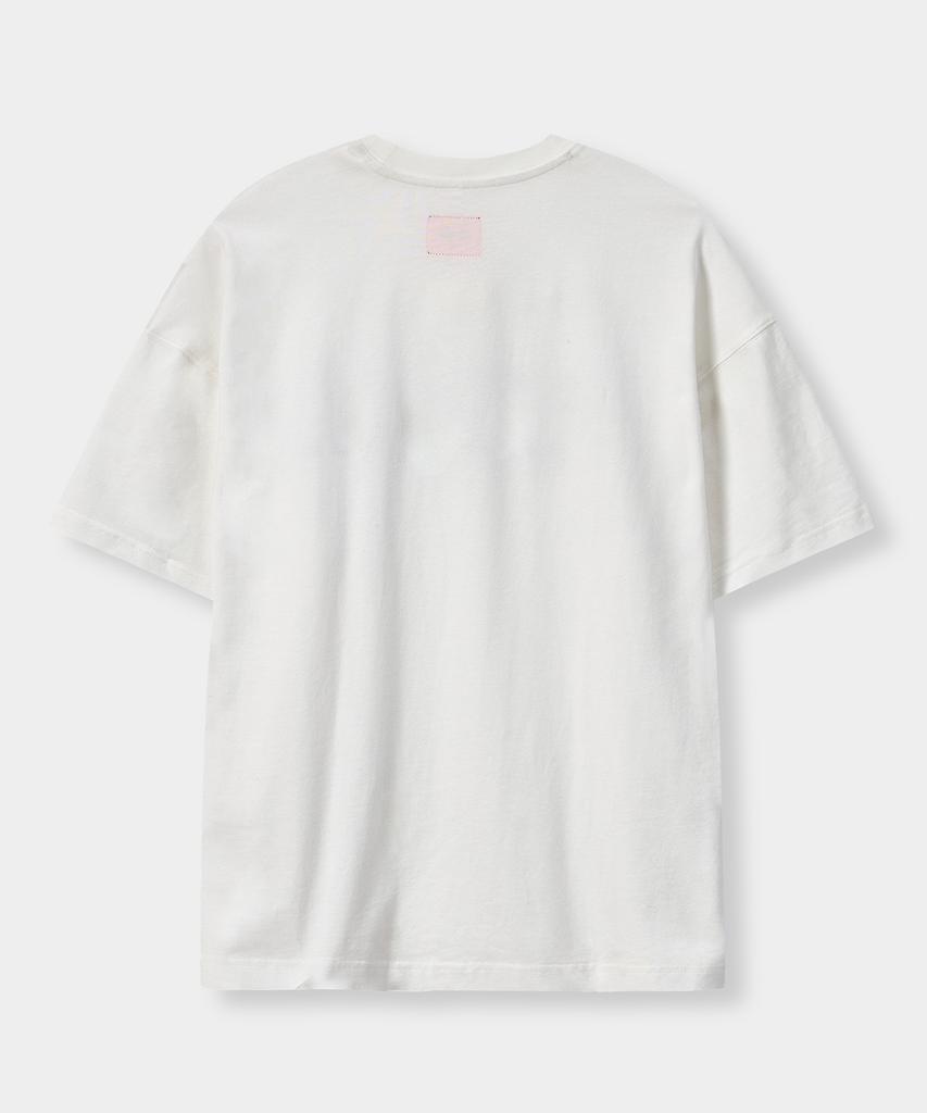 Dimiteulibeullaeg Vlad Cut-Off Applique Short Sleeve T-Shirt_4 Color