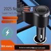100W Dual USB Car Charger with Digital Display and One-to-Two Extension