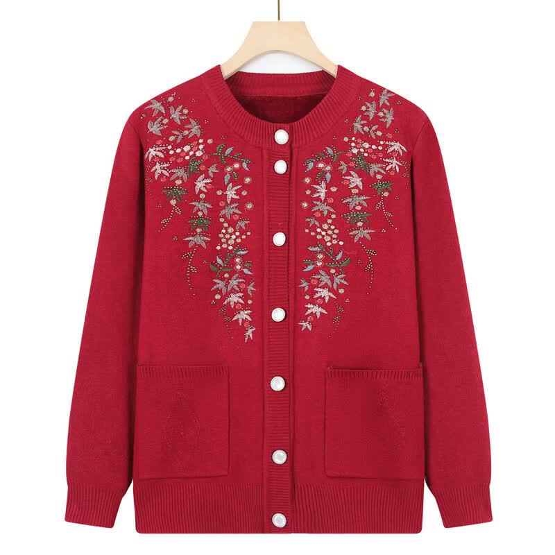 Yalu Women's Fleece Lined Knitted Cardigan Sweater