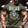 Kafatası Silah Baskılı T-Shirt erkek Retro Büyük Boy T-Shirt Rahat Gevşek Adam streetwear üstleri Yuvarlak Boyun Kazak Tees Gömlek