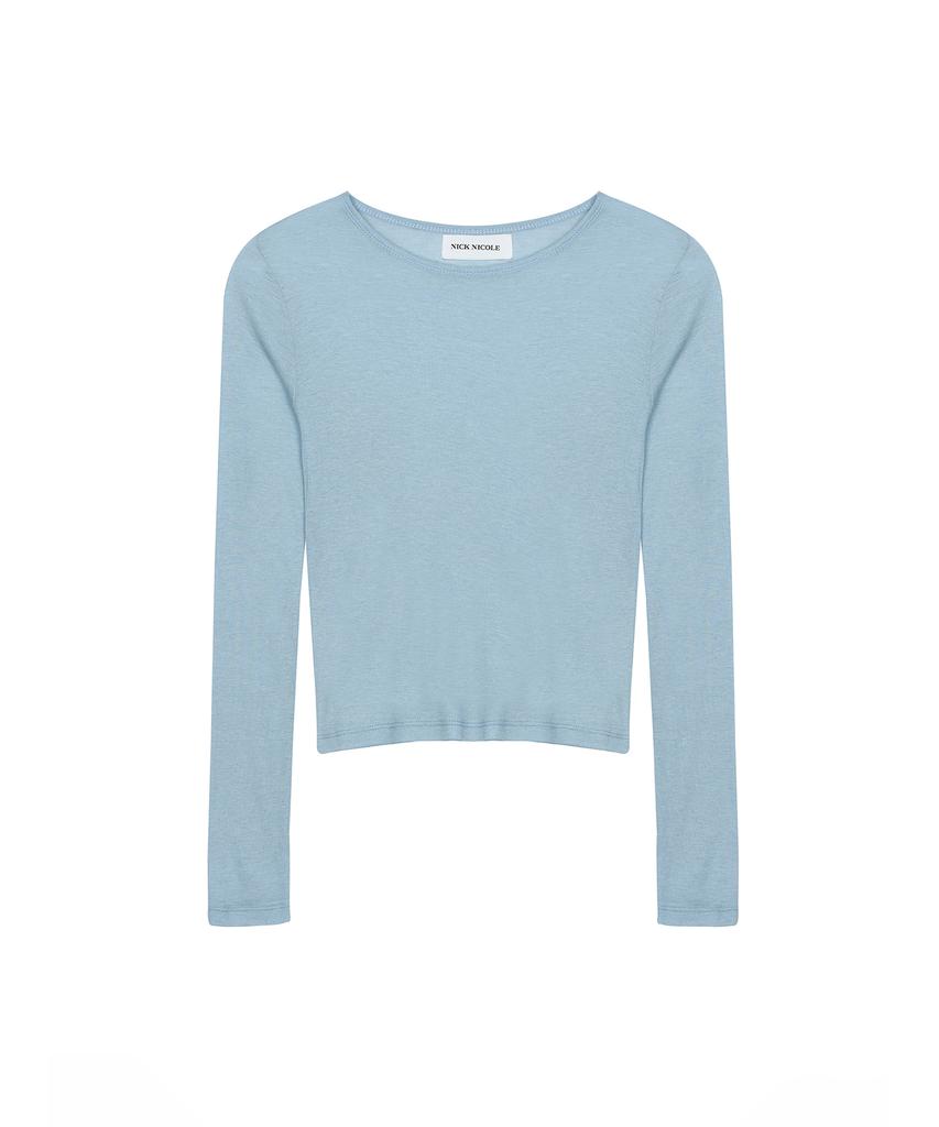 Nigaennikol [Essential] Wool Tencel Tee_Sky Blue