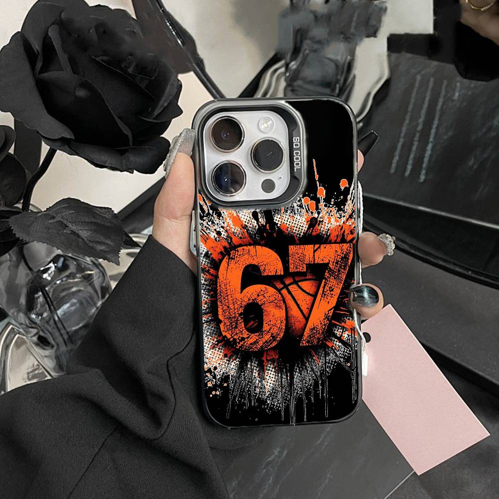 Six Seven S-67 Etui na Telefon Dla iPhone 17,16,15,14,13,12,Pro MAX Czarne Matowe Odporne na Wstrząsy Pokrowiec