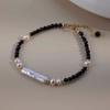 New Arrival Elegant Natural Baroque Freshwater Pearl & Black Crystal 14K Gold Filled Female  Set For Necklace Bracelet