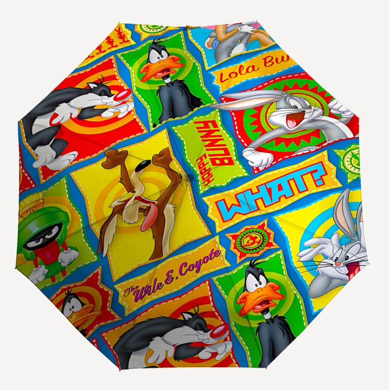 1PC Warner cartoon characters Umbrella-8-Rib Reinforced, Automatic Open, Lightweight & Durable-A50