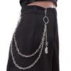 Punk Jeans Pants Chain Edgy Chain Punk Halloween Charm Waist Wallet Chain Grunge Belt for Hip Hop Accessories