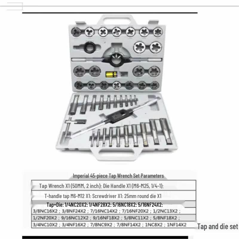 YunDuo 45-Piece Tap and Die Set