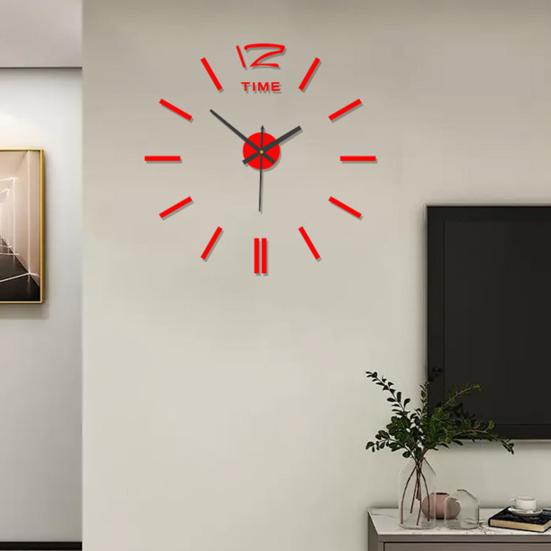 Wall Mount Clock Battery Powered 3D Digital Display Silent Sweep Movement Luminous Wall Clock for Living Room