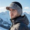 1/2Pcs Men Hat Sleek Color Block Knit Earflap Hat with Stretch-Fit Elastic Warm Thick Winter Hat Cold Weather Outdoor Winter Skiing Hiking Headwear