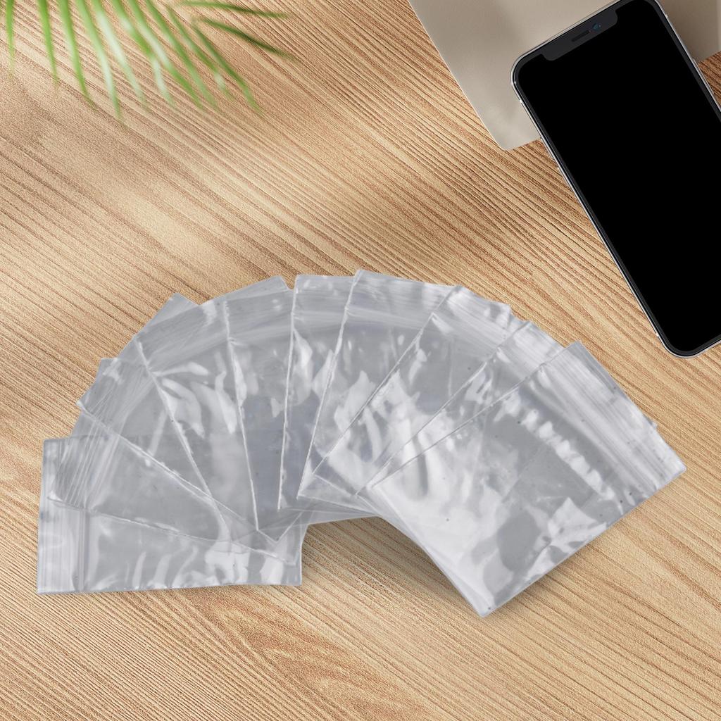 100 Plastic Bag 100pcs Baggies Baggy Bags Clear Mini Resealable Self Seal Small Zipper Lock Grip Plastic Brand New