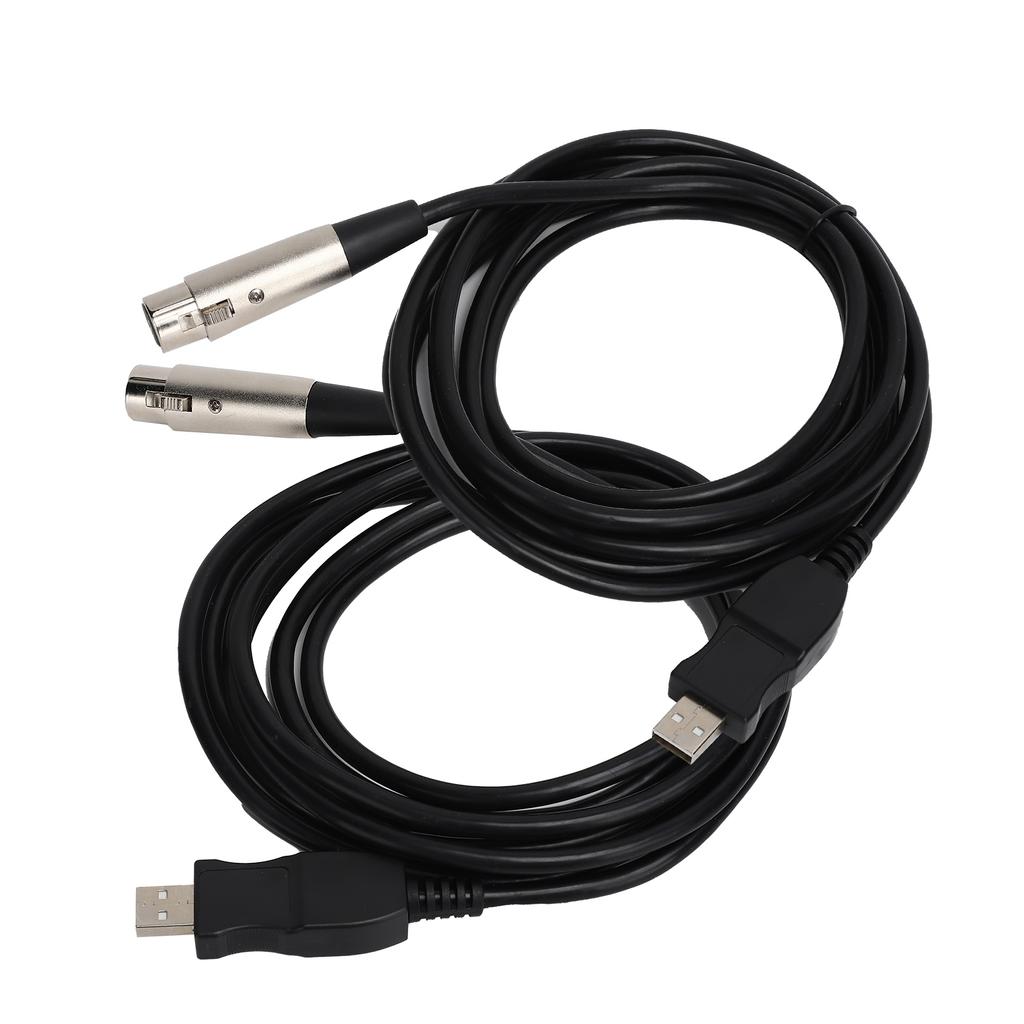 USB To XLR Female Adapter Cable 3 Meters with Recording Function for Gaming Equipment Host
