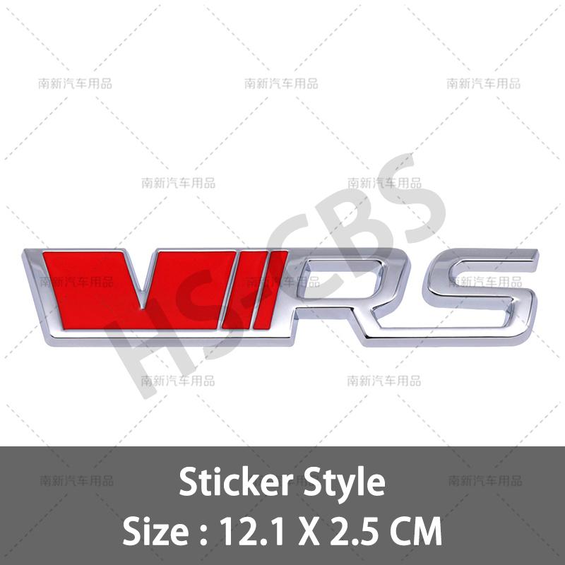 Metal 3D VRS Badge Car Front Grill Emblem VRS Rear Trunk JGHJ6 Decal Stickers For Fabia Octavia Rapid Superb Yeti Karoq Vision Kodiaq