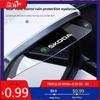Autoaufkleber 2 Stück Auto Rückspiegel Regenaugenbraue Visierabdeckungen für Skoda Octavia Superb Rapid Kodiaq Karoq Fabia Kamiq Enyaq VRS