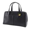 BURBERRY Shibo leather Handbag Nova Check black leather Women Used