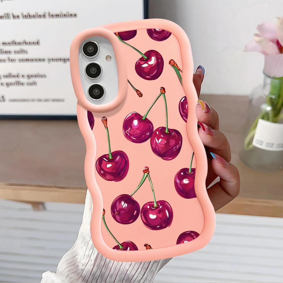 Soft Phone Cover Case for Samsung Galaxy A52 A21s A13 A16 A11 A15 A14 A12 A03 A06 A23 A05 A33 A22 A04 A53 Fruit Cherry