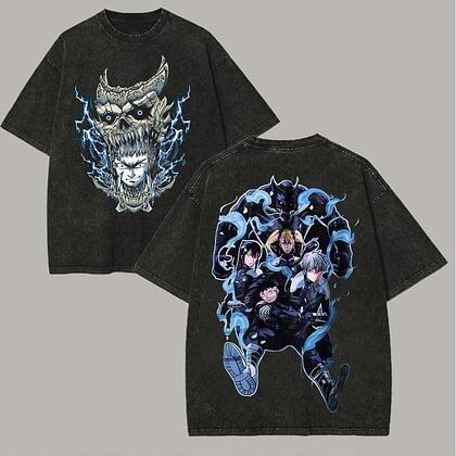 Kaiju No. 8 Anime Lover Washed T-shirt Year Round Clothing High Quality Personality Clothes Plus Size Unisex New Model Couples Tee