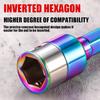 1/5Pcs High Hardness Colorful Sockets 8mm Impact Socket Hex Shank Socket  for Pneumatic Screwdriver