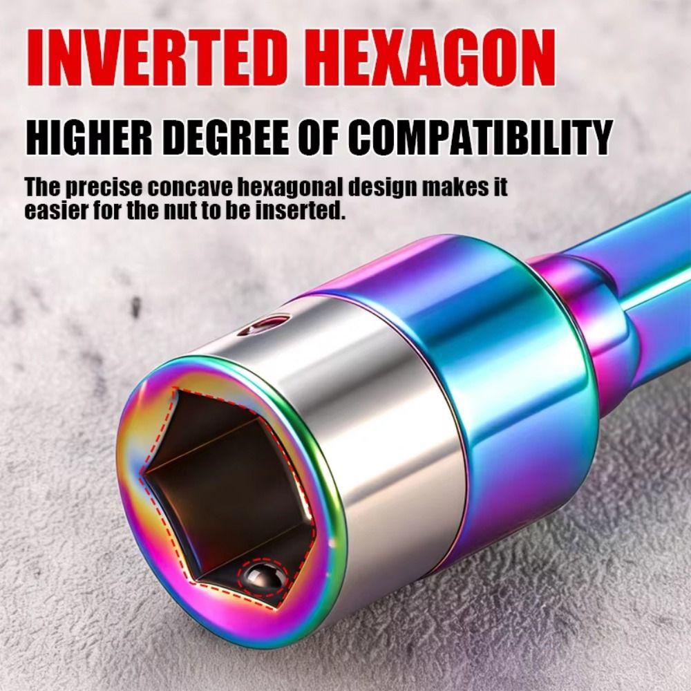 1/5Pcs High Hardness Colorful Sockets 8mm Impact Socket Hex Shank Socket  for Pneumatic Screwdriver