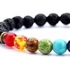 Unisex Matte Natural Agate Energy Beads Stretch Bracelet 7 Chakra Healing Protection Meditation Yoga Environment Stone