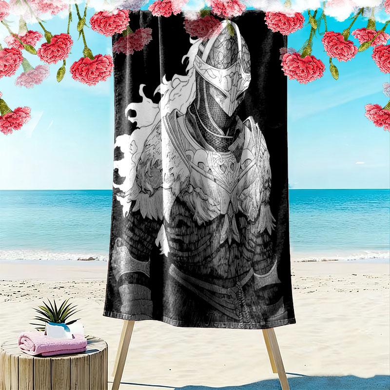 Elden Ring Woe Print Beach Towel, Large Soft Quick Dry Towel for Beach Camping Swimming