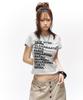 SCHISM INDUCING Worldline Graphic T Shirt Gray