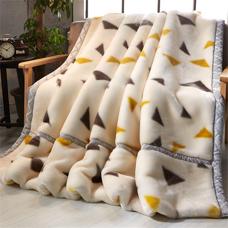 Double-Layer Thickened Raschel Blanket for Adults and Children