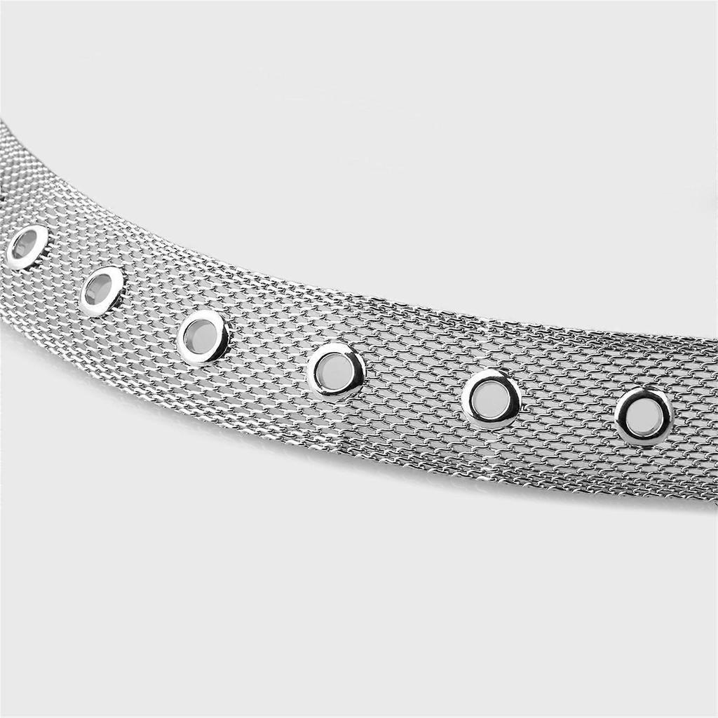 Verstellbarer Taillengürtel Modern Sexy für Street Dance Musikfestival Jeans Kleid Gürtel Körperschmuck Vielseitig Metallische Glieder Silber