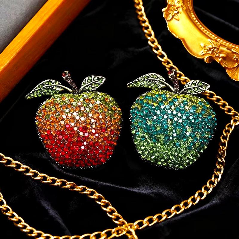 Heiligabend Apfel Retro Literarisch Hochwertige Accessoires Brosche