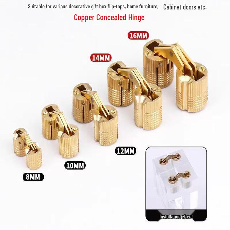 Copper Concealed Butt Hinge for Jewelry and Decorative Boxes