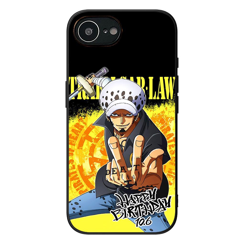 for Samsung Galaxy A25 A37 A57 A12 A14 A50 A51 A70 A71 A72 A21S A04 M15 Note 20 9 8 10 Case One Piece Trafalgar Water Law Luffy