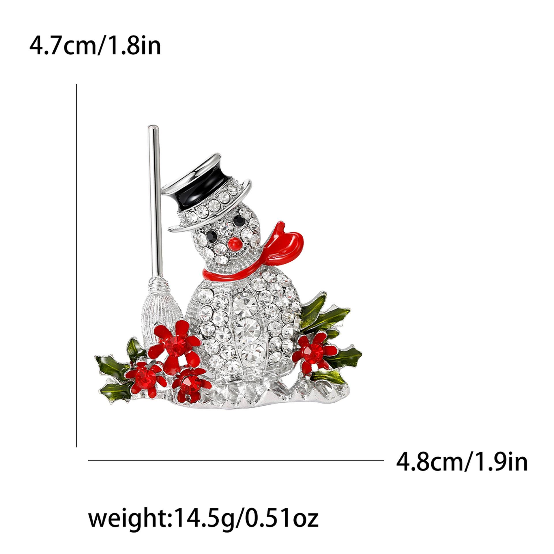 

Мультфильм милый горный хрусталь метла снеговик брошь простой модный костюм пальто одежда булавка украшение