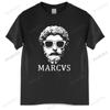 Tshirt Unisex Cotton Tops Stoicism Philosopher King Marcus Aurelius Tshirt Stocism Marcus Marcus Aurelius Philoso Black Unisex T Shirt