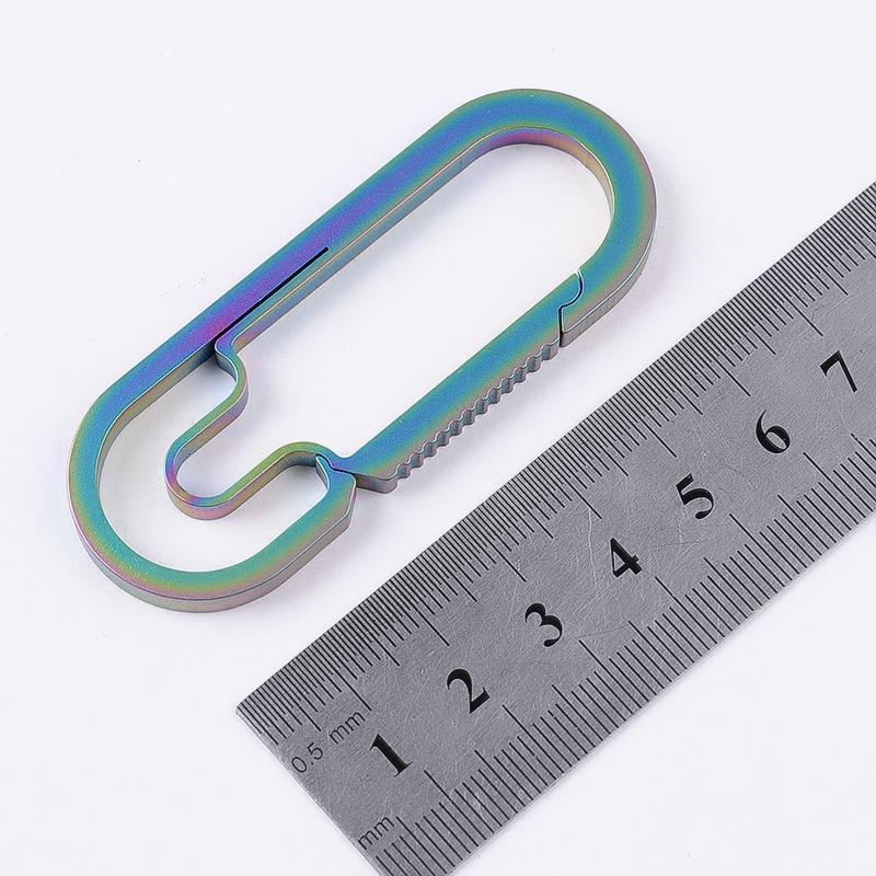 Titanium Alloy Keychain EDC Carabiner Metal Fast Buckle Key Holder Lightweight Keychain Equipment Maximum Weight 25KG