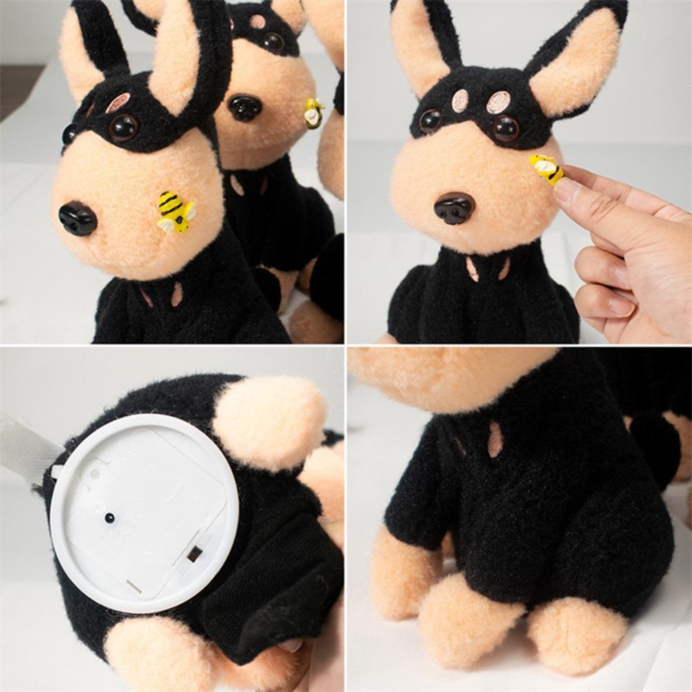 Black Dog Electric Bee Puppy Doll Learn To Talk Stung By Bees Dog Syuffed Toys Christmas Gift