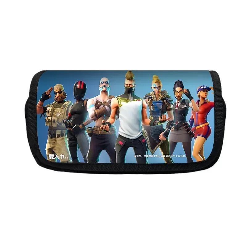 Fortnite Penály Multifunkční Krabička na Psací Potřeby Dětský Velkokapacitní Dvouvrstvý Penál
