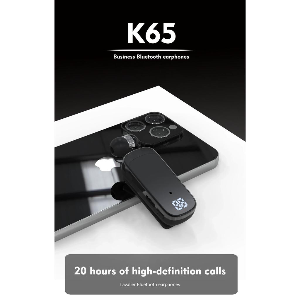 Lavalier Business Bluetooth 5.2 Headphone Call/Music 20H Noice Cancelling Wireless Earphone Vibrate Remind Headset Sport Earbuds